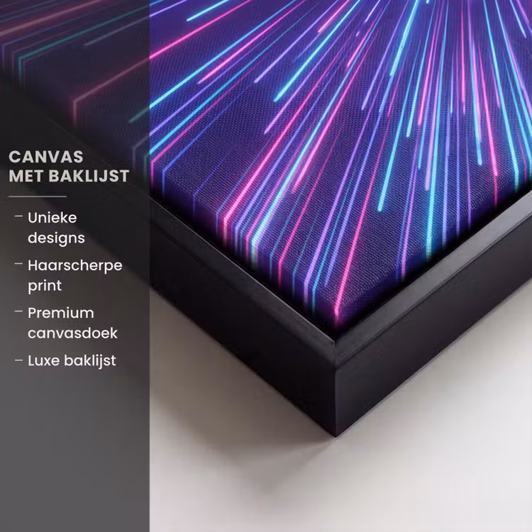 Canvas met lijst - Dynamisch - Ruimte - Kleurrijk — 5