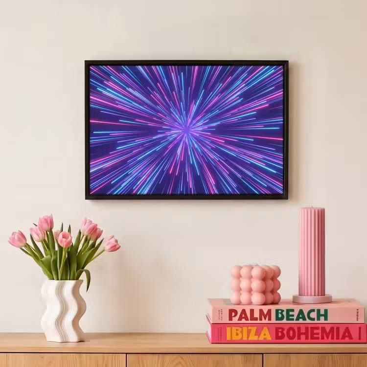 Canvas met lijst - Dynamisch - Ruimte - Kleurrijk — 8