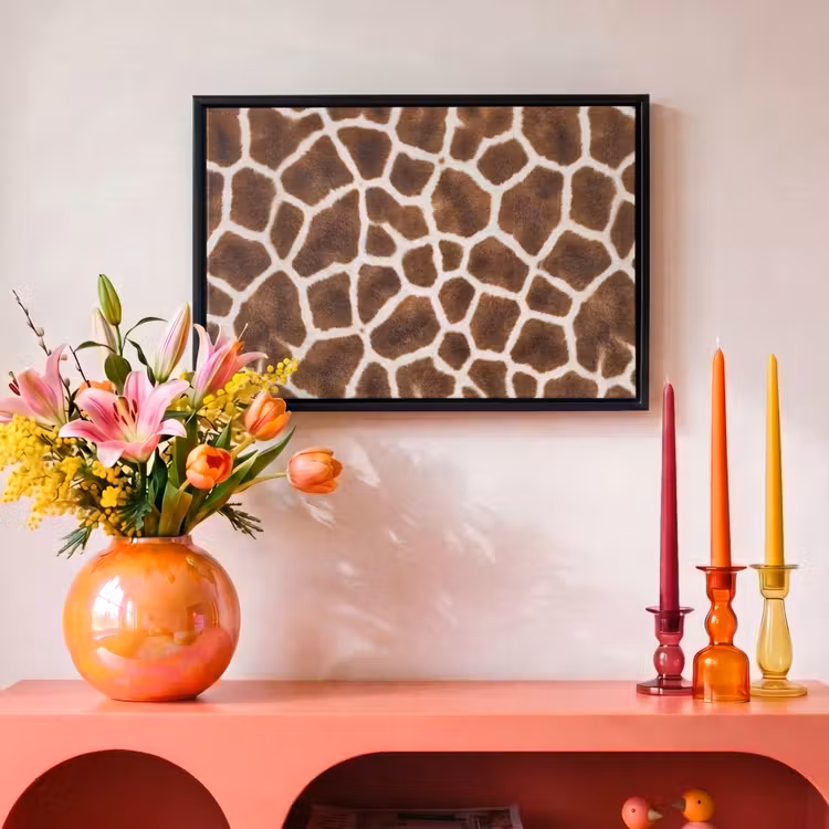 Canvas met lijst - Giraf - Vacht - Klassiek - Bruin — 4