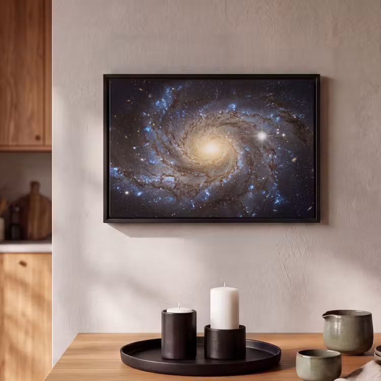 Canvas met lijst - Kosmos - Sterrenstelsel - Donker — 2