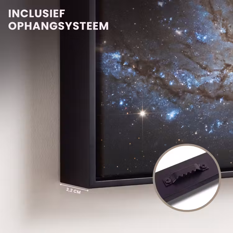 Canvas met lijst - Kosmos - Sterrenstelsel - Donker — 3