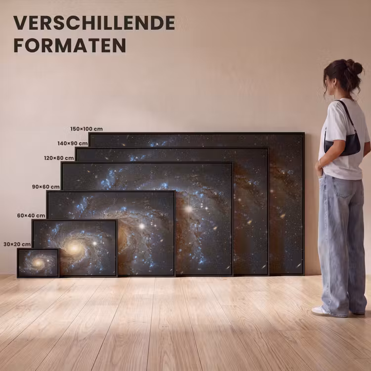 Canvas met lijst - Kosmos - Sterrenstelsel - Donker — 7
