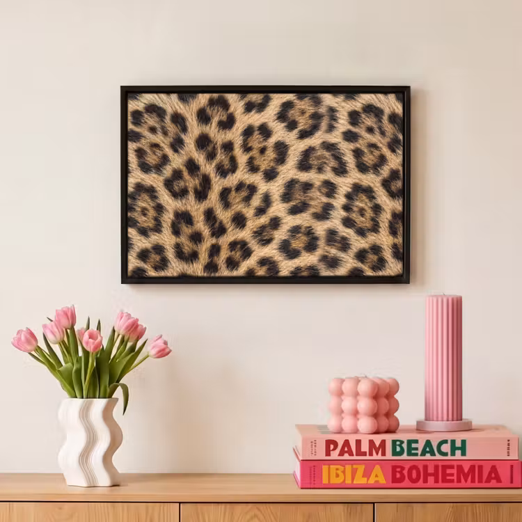 Canvas met lijst - Luipaard - Vacht - Klassiek - Bruin — 8