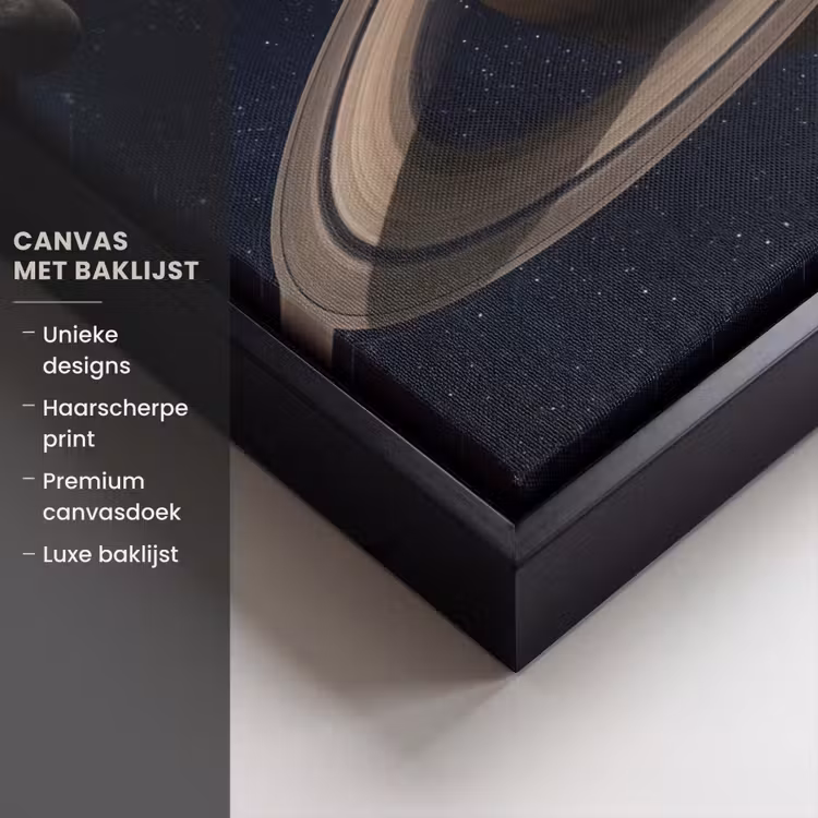 Canvas met lijst - Planeten - Saturnus - Ruimte — 5