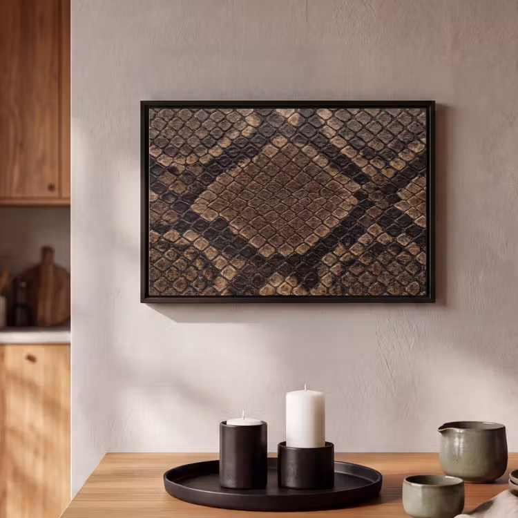 Canvas met lijst - Python - Schubben - Brons — 2