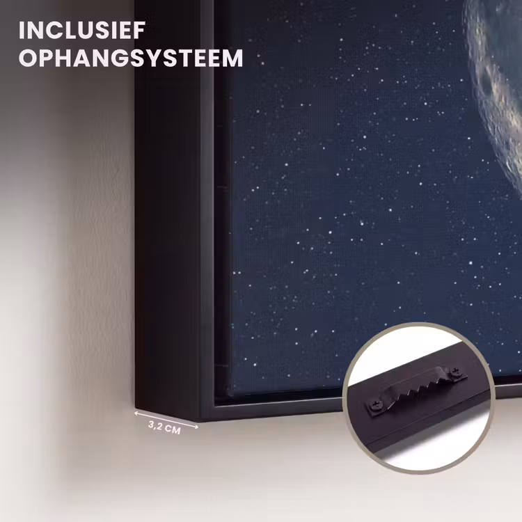 Canvas met lijst - Ruimte - Maan - Kosmos — 3
