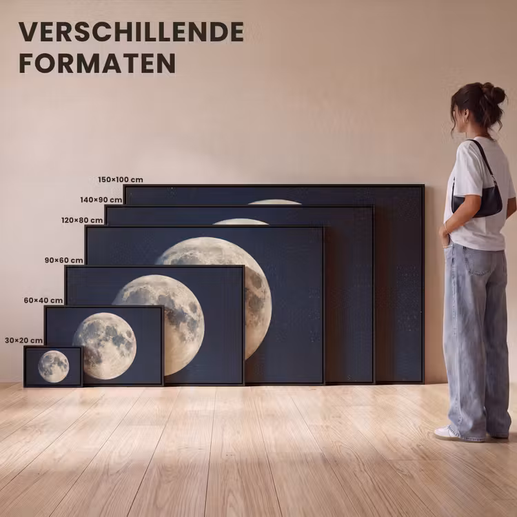 Canvas met lijst - Ruimte - Maan - Kosmos — 7