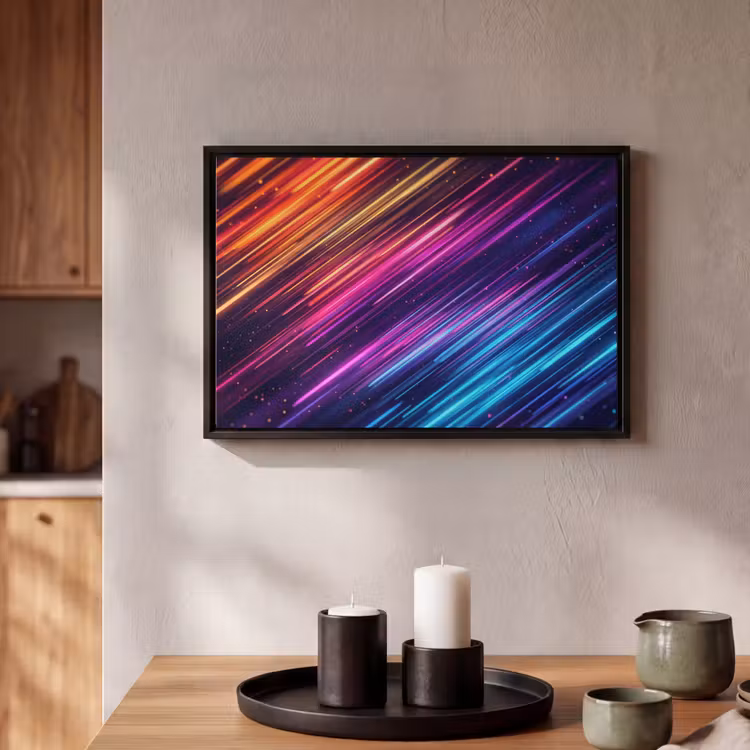 Canvas met lijst - Snelheid - Kosmos - Kleurrijk — 2