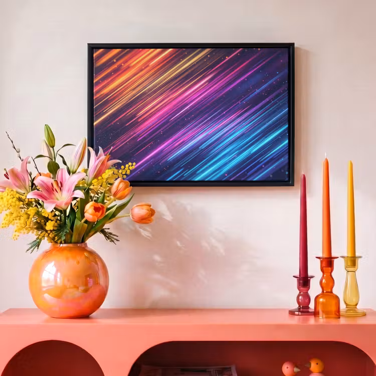 Canvas met lijst - Snelheid - Kosmos - Kleurrijk — 4