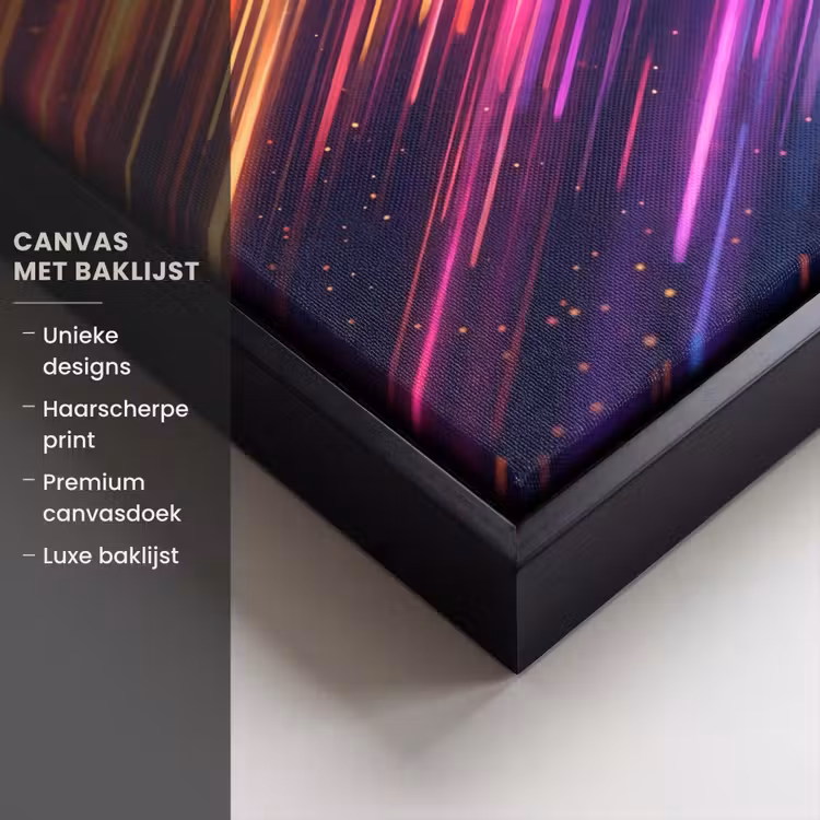 Canvas met lijst - Snelheid - Kosmos - Kleurrijk — 5