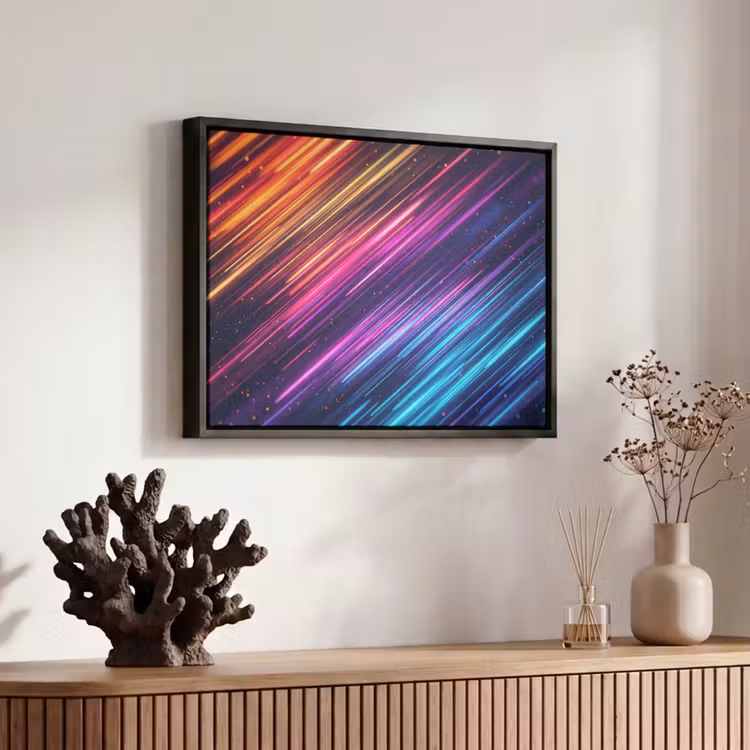 Canvas met lijst - Snelheid - Kosmos - Kleurrijk — 6