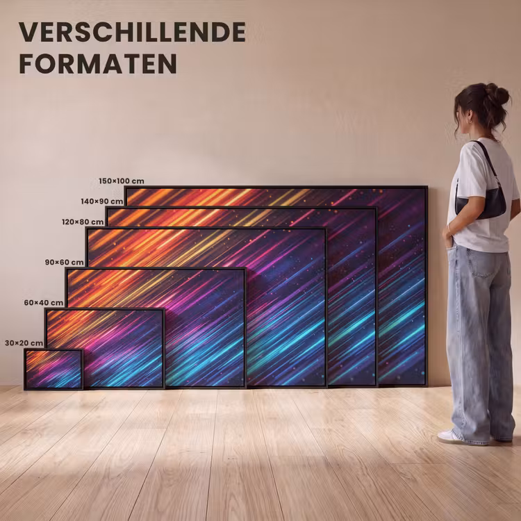 Canvas met lijst - Snelheid - Kosmos - Kleurrijk — 7