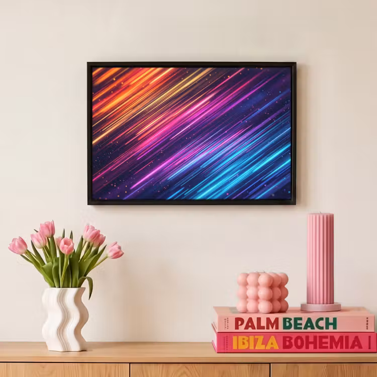 Canvas met lijst - Snelheid - Kosmos - Kleurrijk — 8