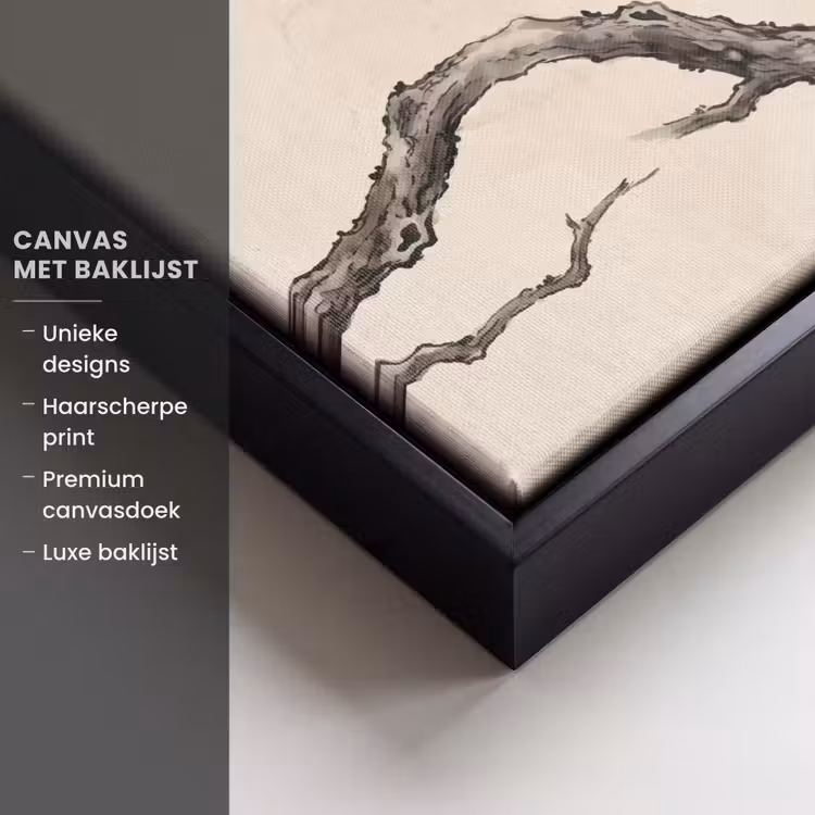 Canvas met lijst - Aap - Maan - Goud — 5