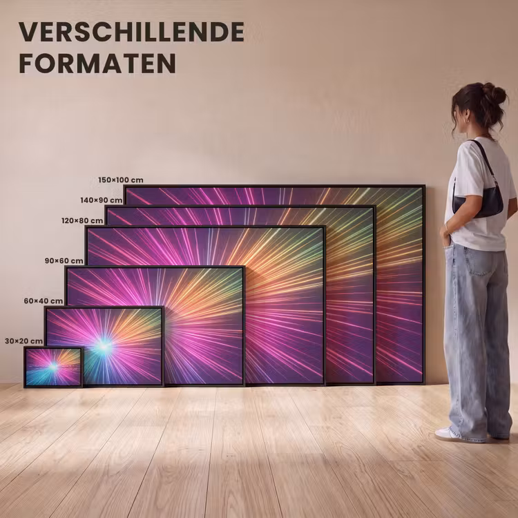 Canvas met lijst - Abstract - Light - Burst - Modern - Colorful — 7