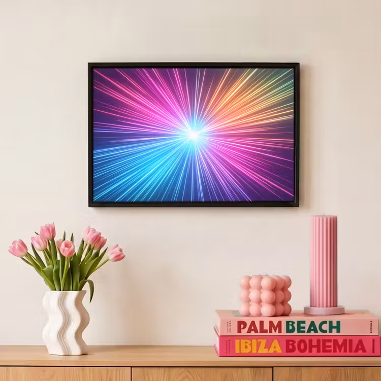 Canvas met lijst - Abstract - Light - Burst - Modern - Colorful — 8
