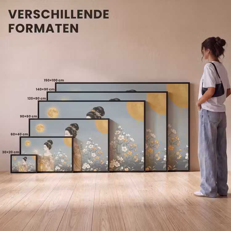 Canvas met lijst - Aziatisch - Vrouw - Kimono — 7