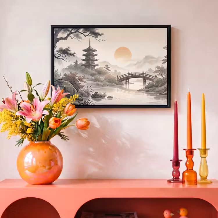 Canvas met lijst - Azië - Landschap - Kleurrijk — 4