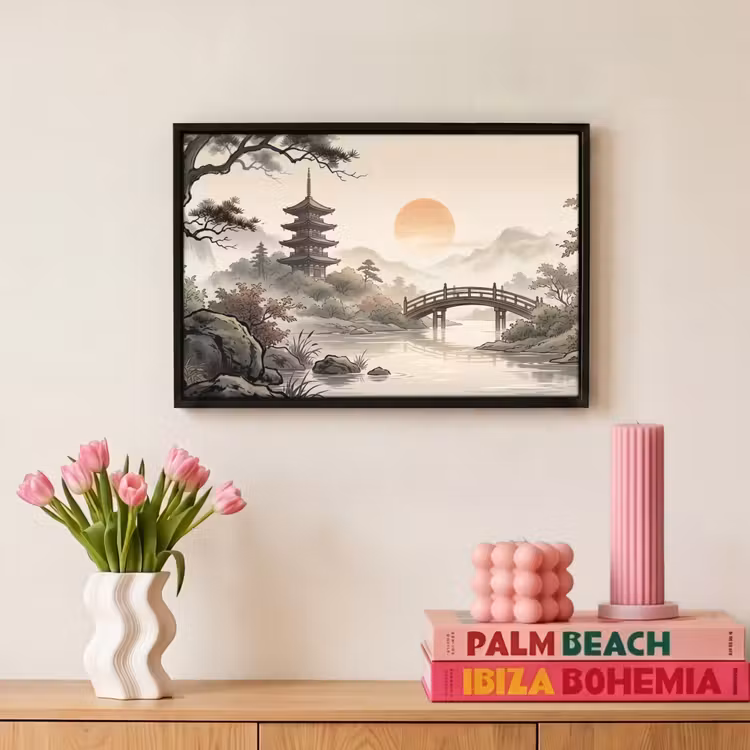 Canvas met lijst - Azië - Landschap - Kleurrijk — 8
