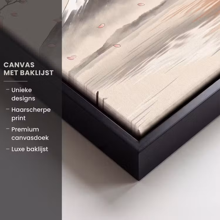 Canvas met lijst - Bergtop - Meer - Bloesem — 5