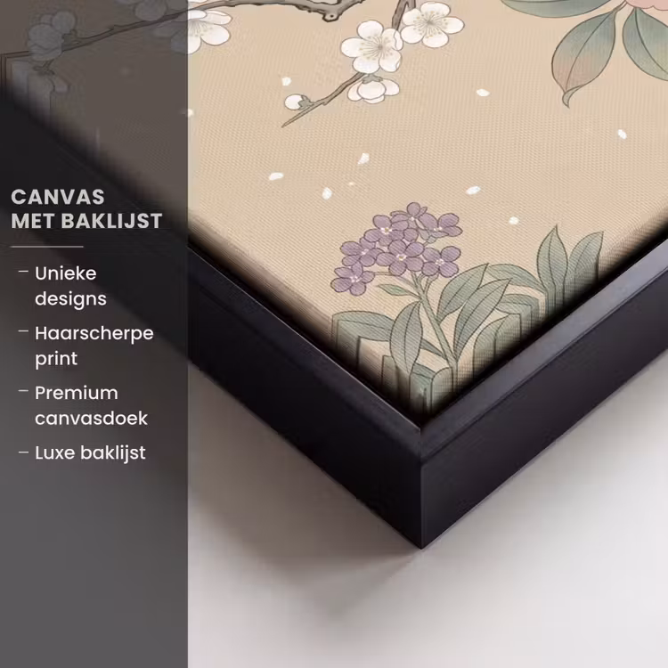 Canvas met lijst - Bloemen - Vogels - Bloemen — 5