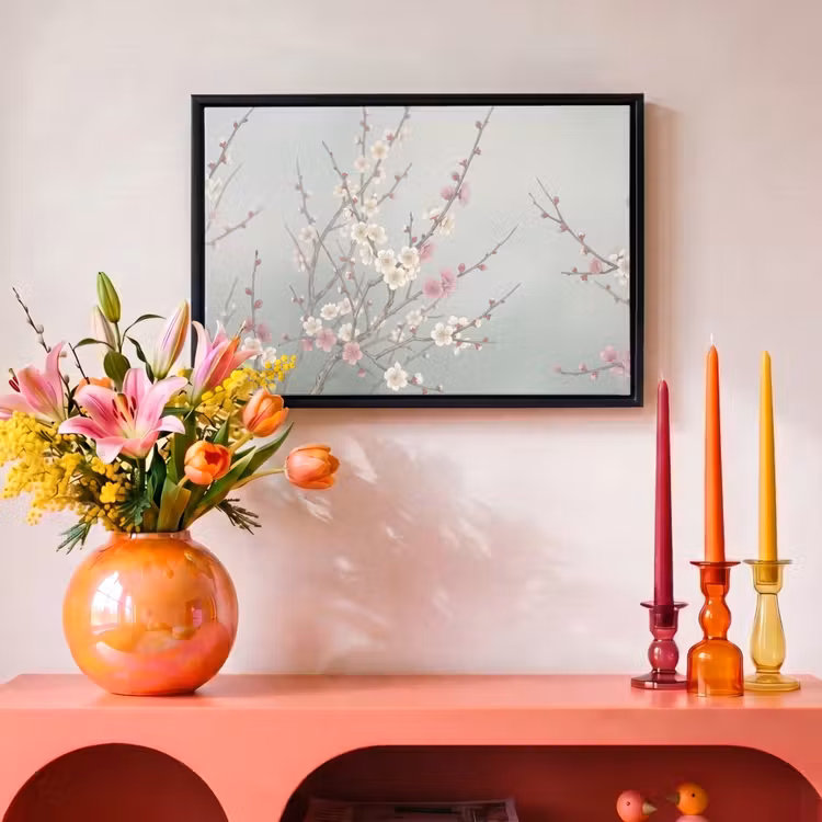 Canvas met lijst - Kersen - Bloesem - Groen — 4