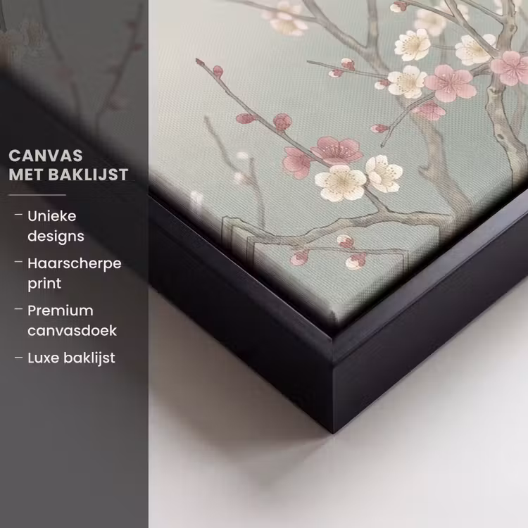 Canvas met lijst - Kersen - Bloesem - Groen — 5