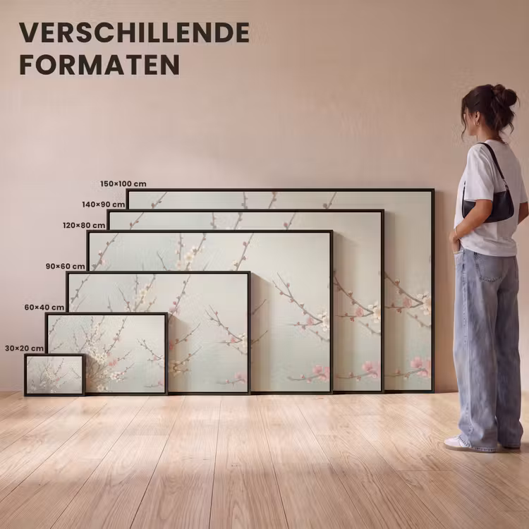 Canvas met lijst - Kersen - Bloesem - Groen — 7