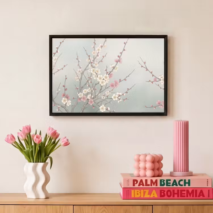 Canvas met lijst - Kersen - Bloesem - Groen — 8