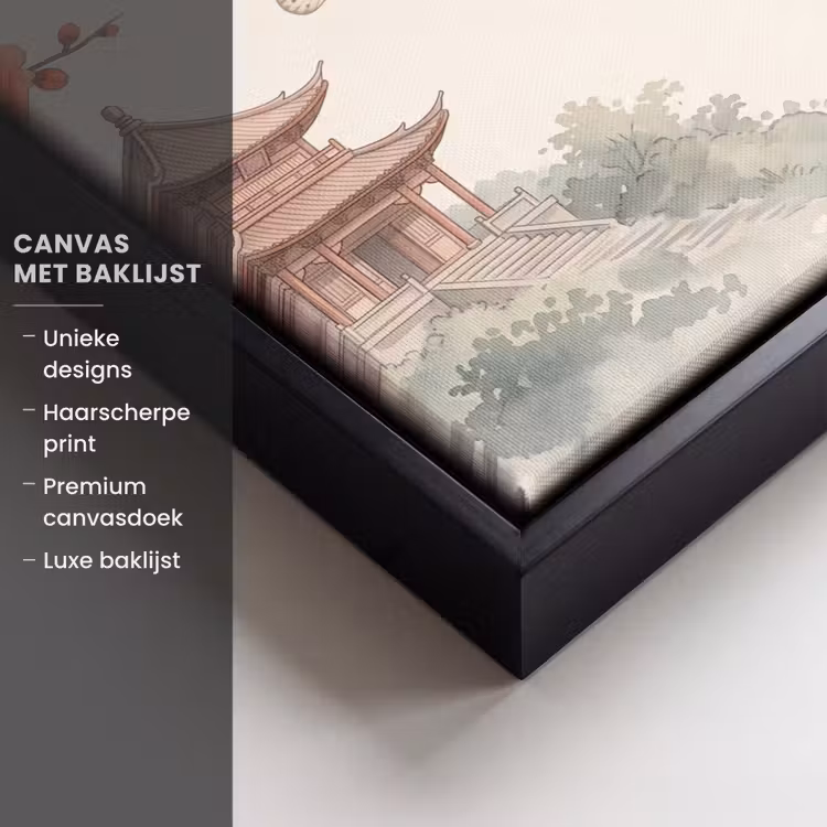 Canvas met lijst - Kraanvogel - Azië - Klassiek — 5
