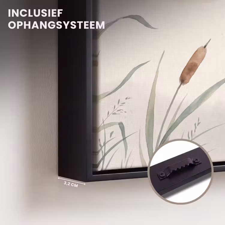 Canvas met lijst - Minimalistisch - Bamboe - Groen — 3