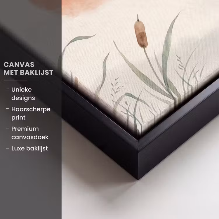 Canvas met lijst - Minimalistisch - Bamboe - Groen — 5