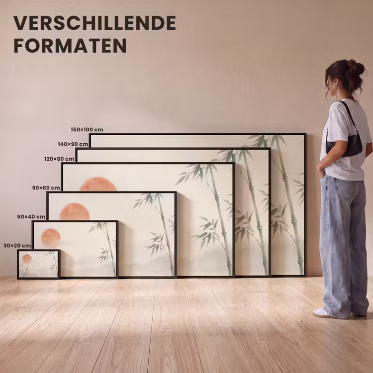 Canvas met lijst - Minimalistisch - Bamboe - Groen — 7