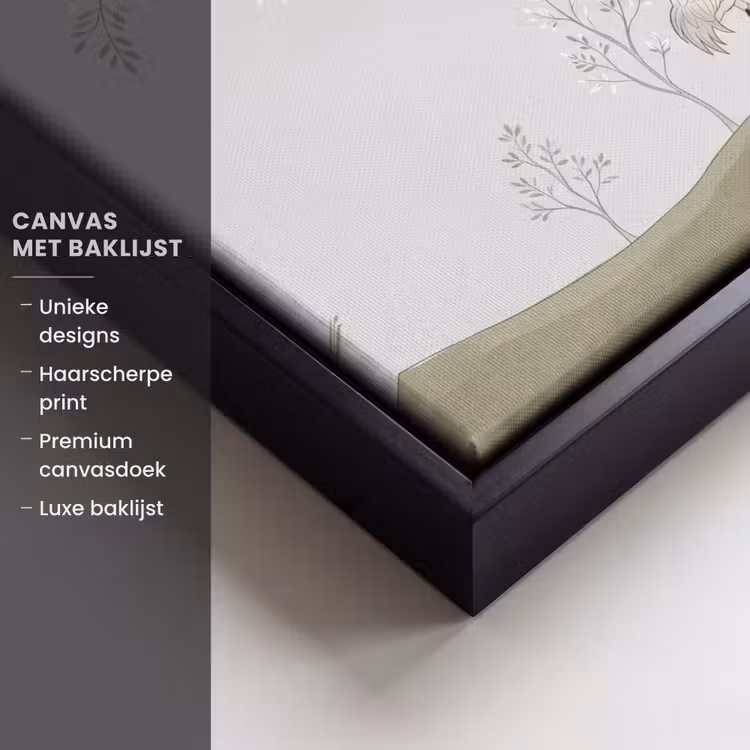 Canvas met lijst - Minimalistisch - Kraanvogels - Blauw — 5