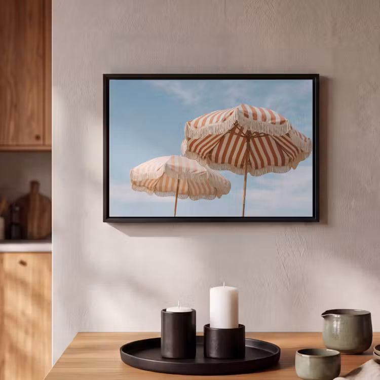Canvas met lijst - Parasol - Lucht - Rood — 2