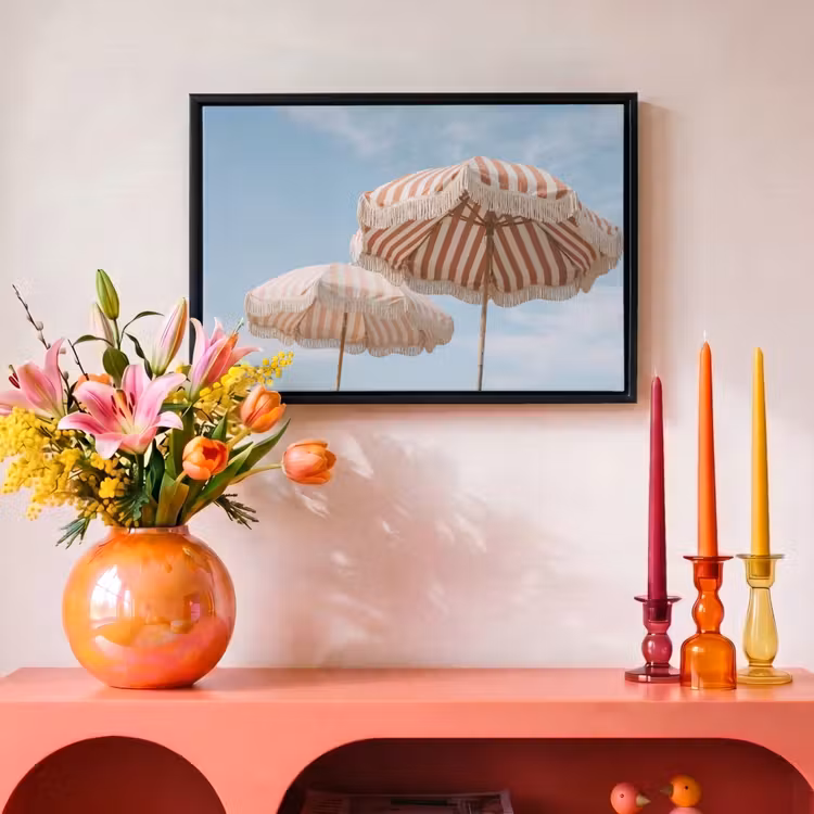 Canvas met lijst - Parasol - Lucht - Rood — 4