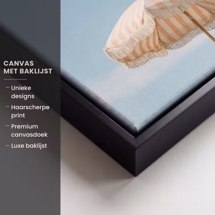 Canvas met lijst - Parasol - Lucht - Rood — 5