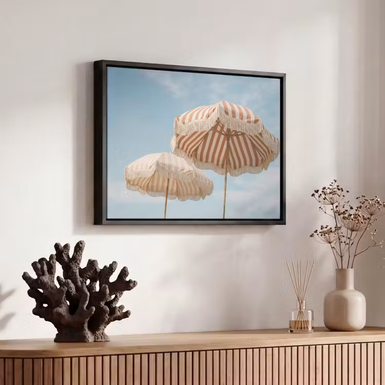 Canvas met lijst - Parasol - Lucht - Rood — 6