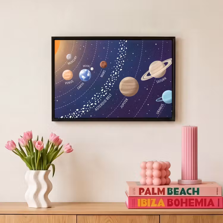 Canvas met lijst - Planetenstelsel - Ruimte - Illustratie — 8