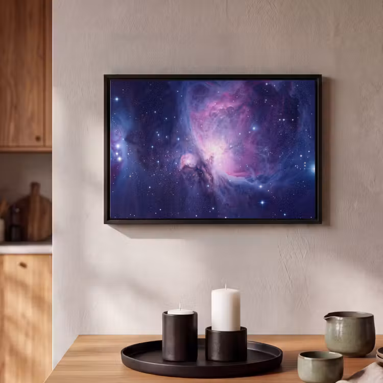 Canvas met lijst - Ruimte - Sterren - Kleurrijk — 2