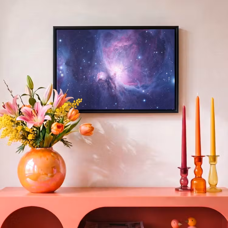 Canvas met lijst - Ruimte - Sterren - Kleurrijk — 4
