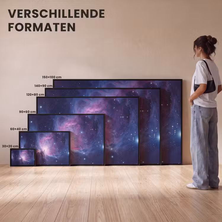 Canvas met lijst - Ruimte - Sterren - Kleurrijk — 7
