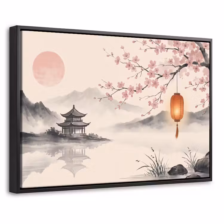 Canvas met lijst - Zon - Japans - Traditioneel — 1