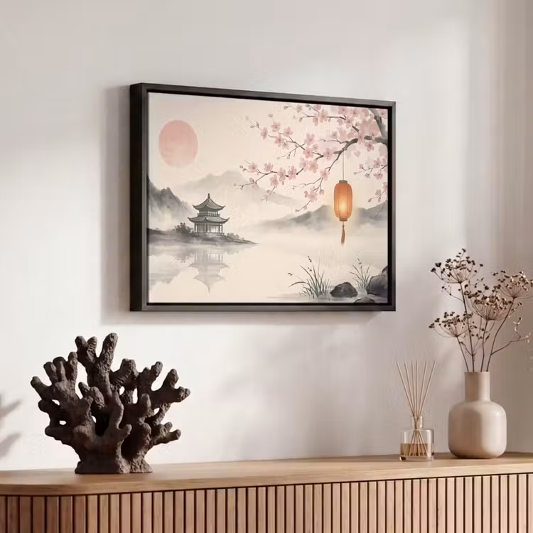 Canvas met lijst - Zon - Japans - Traditioneel — 6