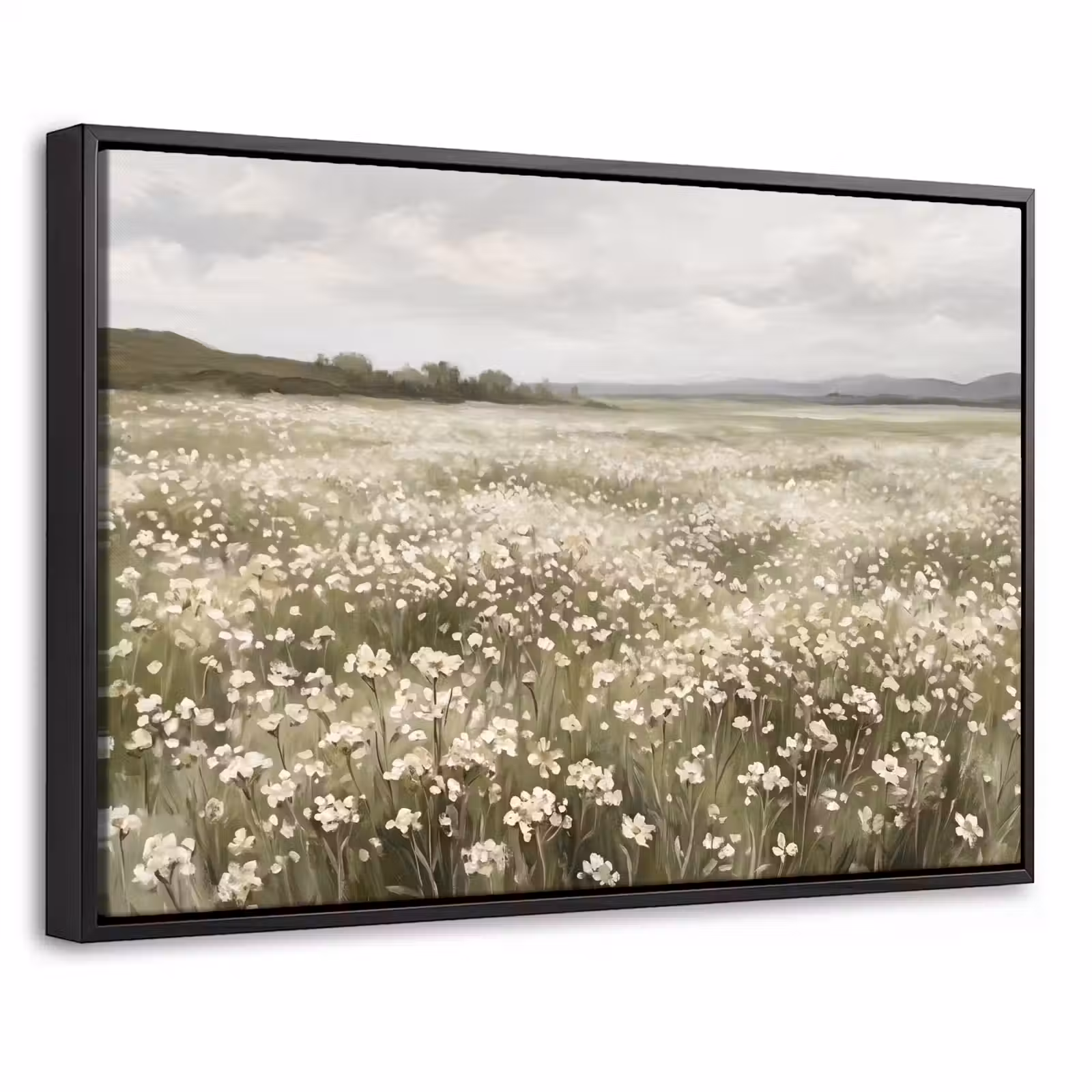 Canvas met lijst - Illustratie - Landschap - Wit — 1