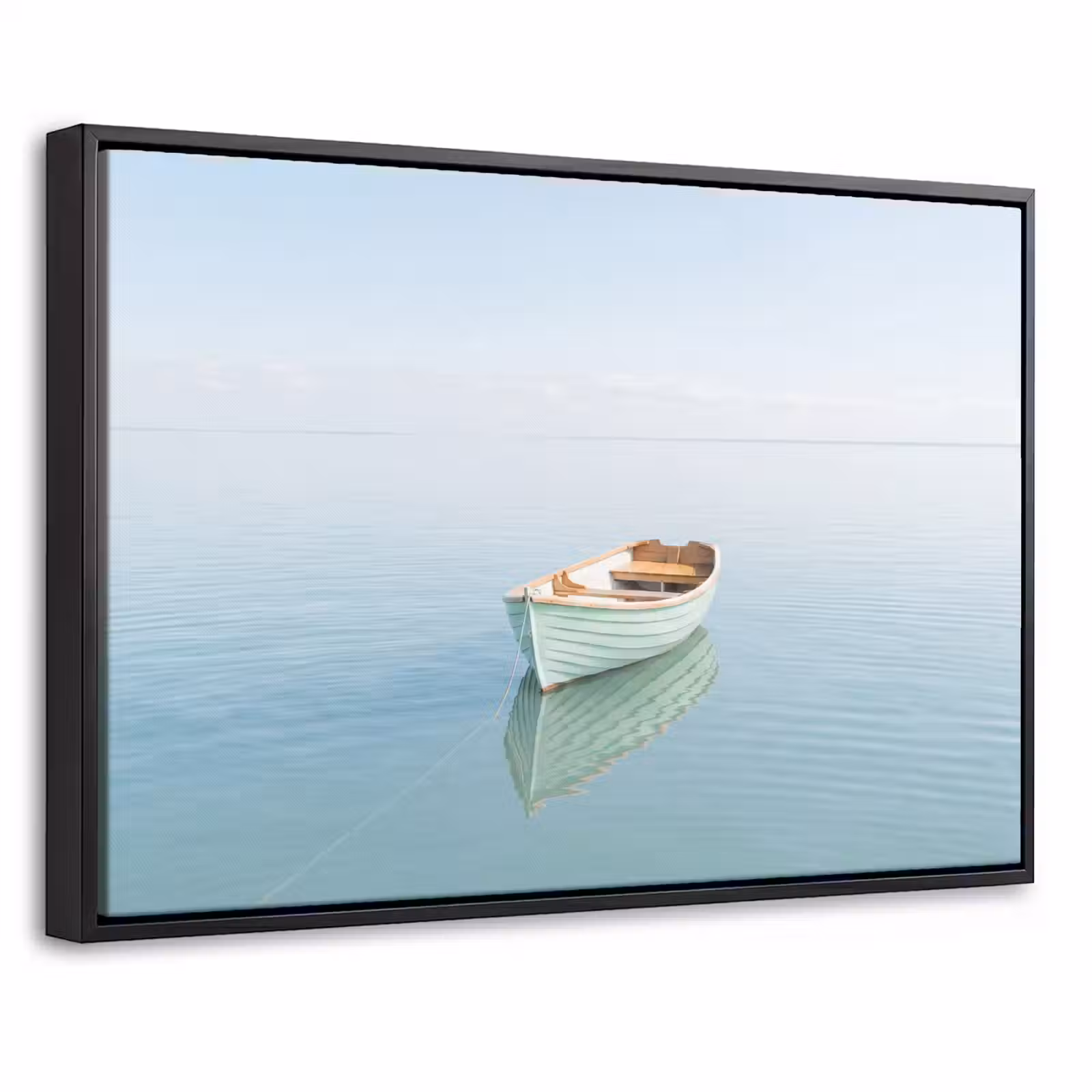 Canvas met lijst - Minimalistisch - Boot - Zee — 1