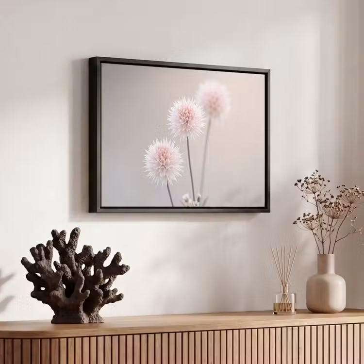 Canvas met lijst - Bloemen - Bollen - Roze — 6