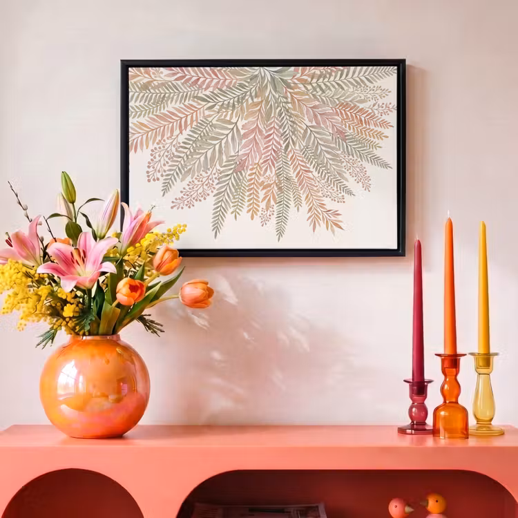 Canvas met lijst - Botanisch - Aquarel - Kleurrijk — 4
