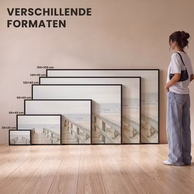 Canvas met lijst - Duinen - Vlonder - Oceaan — 7