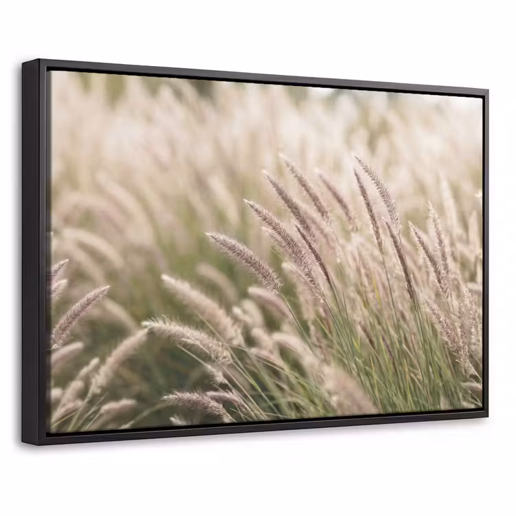 Canvas met lijst - Gras - Close up - Groen — 1